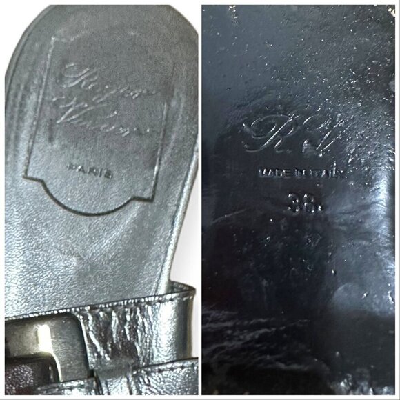 Roger Vivier Silver Toe Ring Thong Flat Sandals, Size 38EU - Picture 9 of 13